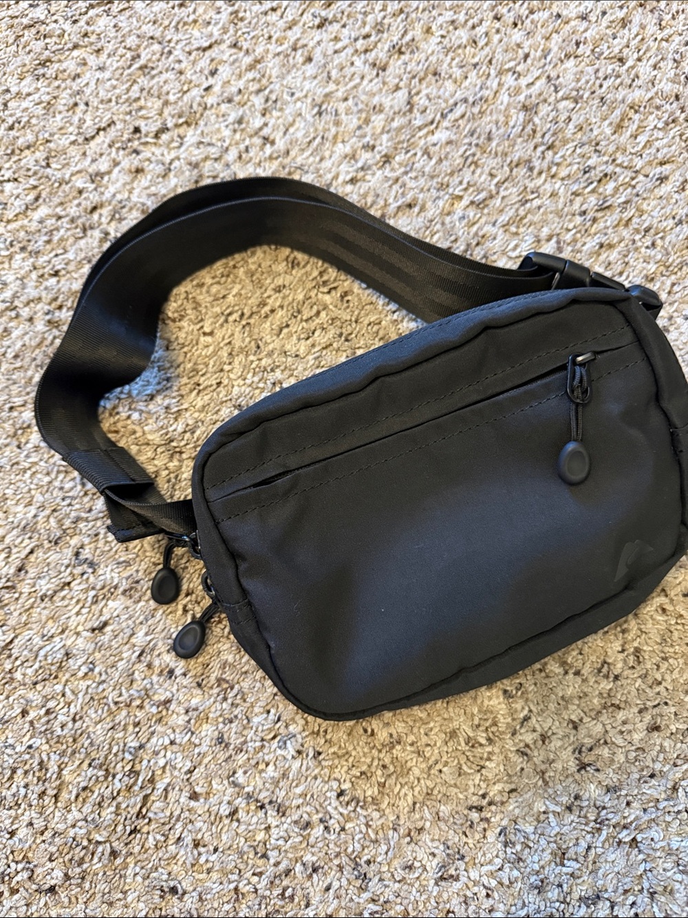 Black Crossbody Sling Bag for Men - Minimal Everyday Carry